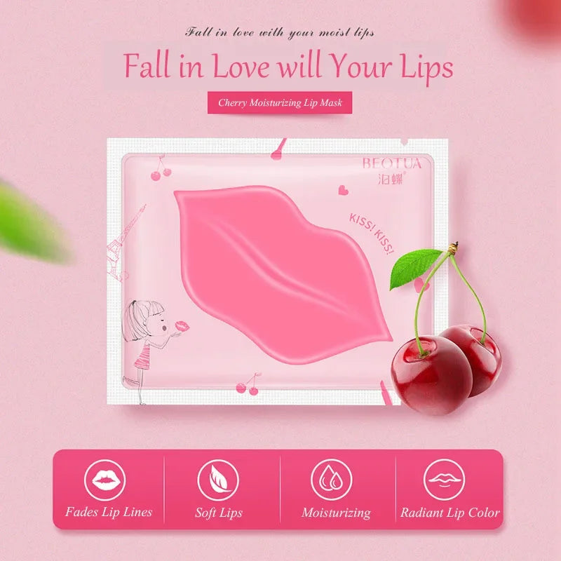 Máscara Labial de Colágeno Hidratante Cherry – Brilho & Nutrição