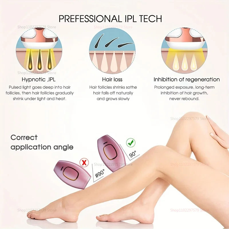 IPL Laser Hair Removal Device for Painless Armpit Leg Lip Hair Removal Skin Rejuvenation Home Use Photon Technology