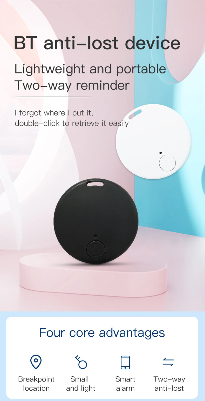 Chaveiro Rastreador Bluetooth 5.0 com App | Localizador GPS Anti-Perda | Alarme e Localização em Tempo Real