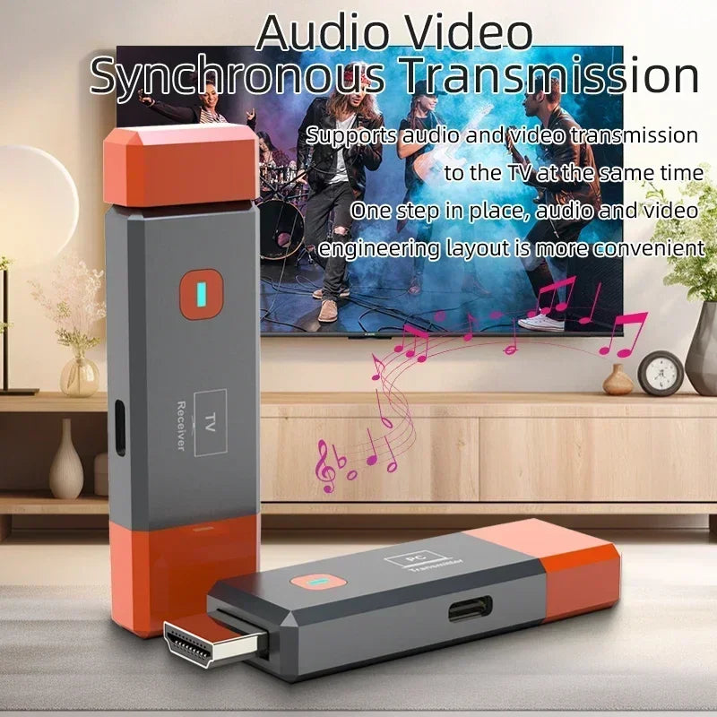 Adaptador HDMI Wireless 1080P VIKEFON TX RX | Sem Wi-Fi | 50m Alcance | USB Plug & Play