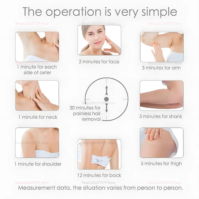 IPL Laser Hair Removal Device for Painless Armpit Leg Lip Hair Removal Skin Rejuvenation Home Use Photon Technology