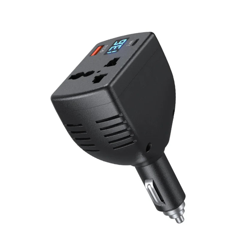 Inversor Veicular 12V/24V para 110V/220V Multifuncional com USB e PD – Carros e Caminhões