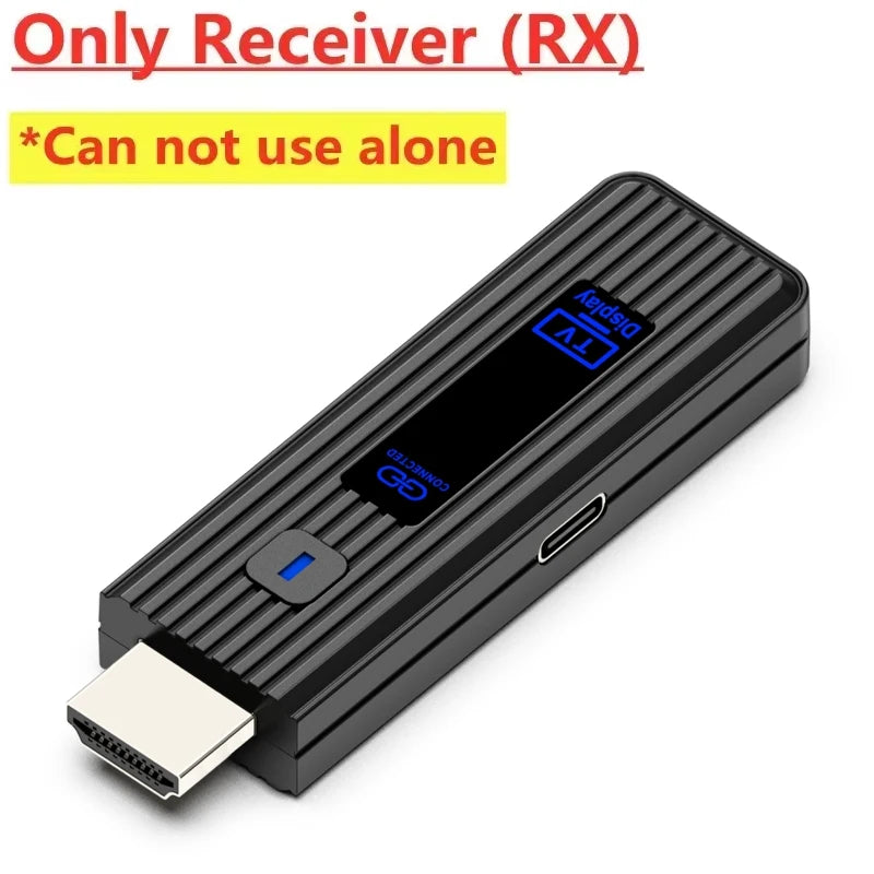 Adaptador HDMI Wireless 1080P VIKEFON TX RX | Sem Wi-Fi | 50m Alcance | USB Plug & Play