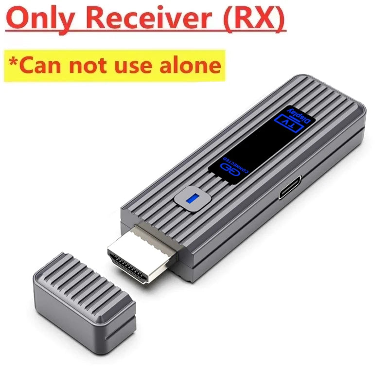 Adaptador HDMI Wireless 1080P VIKEFON TX RX | Sem Wi-Fi | 50m Alcance | USB Plug & Play