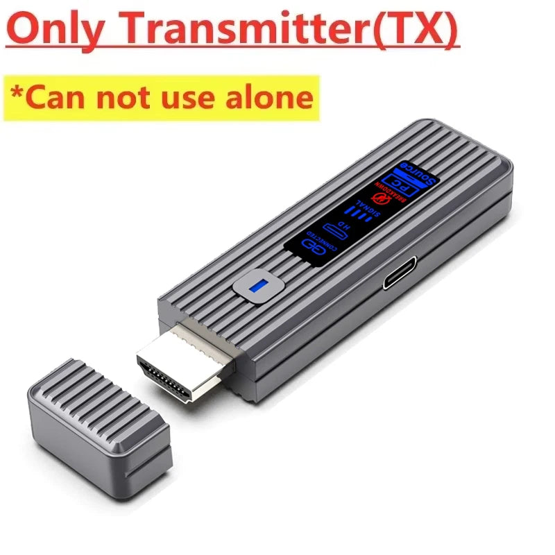 Adaptador HDMI Wireless 1080P VIKEFON TX RX | Sem Wi-Fi | 50m Alcance | USB Plug & Play