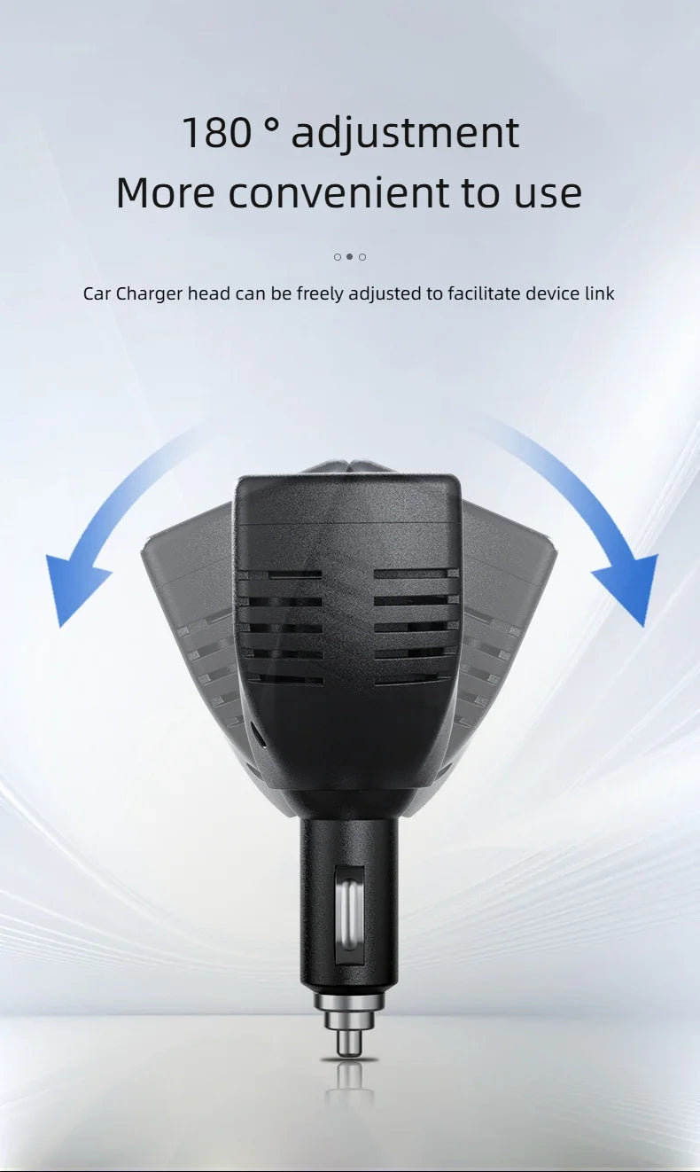 Inversor Veicular 12V/24V para 110V/220V Multifuncional com USB e PD – Carros e Caminhões