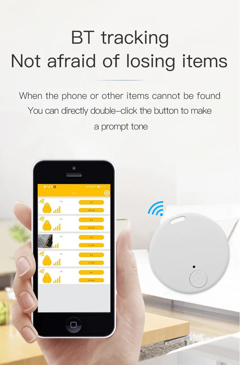 Chaveiro Rastreador Bluetooth 5.0 com App | Localizador GPS Anti-Perda | Alarme e Localização em Tempo Real