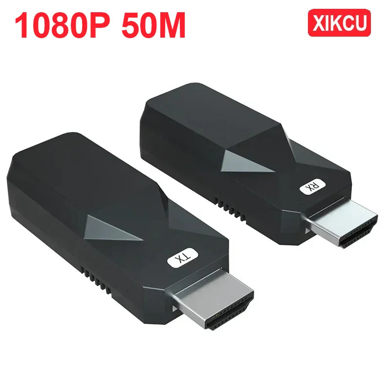 Extensor HDMI 1080P 60m | Sem Fio | Transmissor + Receptor | CAT6 Plug & Play