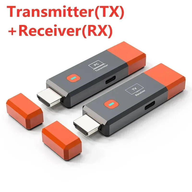 Adaptador HDMI Wireless 1080P VIKEFON TX RX | Sem Wi-Fi | 50m Alcance | USB Plug & Play
