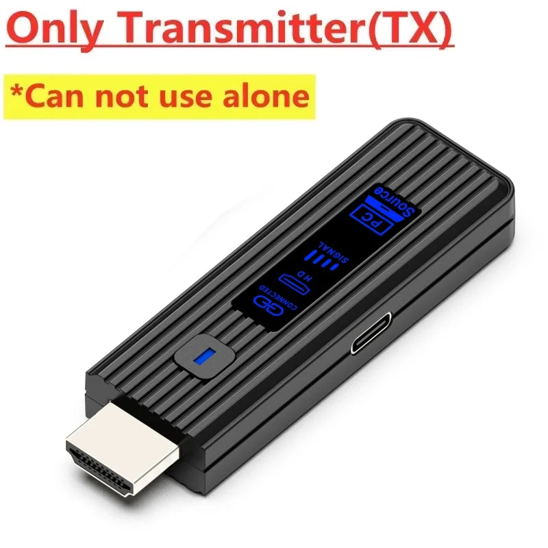 Adaptador HDMI Wireless 1080P VIKEFON TX RX | Sem Wi-Fi | 50m Alcance | USB Plug & Play