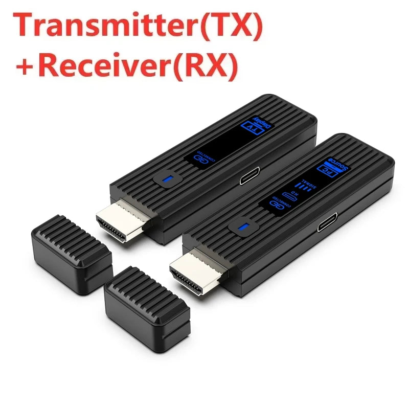 Adaptador HDMI Wireless 1080P VIKEFON TX RX | Sem Wi-Fi | 50m Alcance | USB Plug & Play