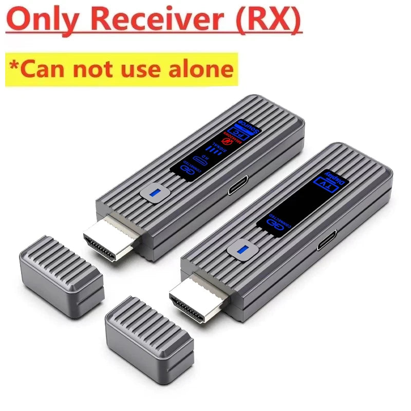 Adaptador HDMI Wireless 1080P VIKEFON TX RX | Sem Wi-Fi | 50m Alcance | USB Plug & Play
