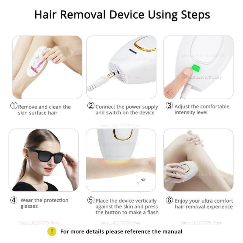 IPL Laser Hair Removal Device for Painless Armpit Leg Lip Hair Removal Skin Rejuvenation Home Use Photon Technology