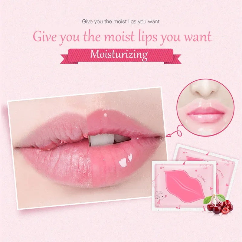 Máscara Labial de Colágeno Hidratante Cherry – Brilho & Nutrição