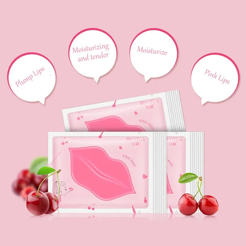 Máscara Labial de Colágeno Hidratante Cherry – Brilho & Nutrição