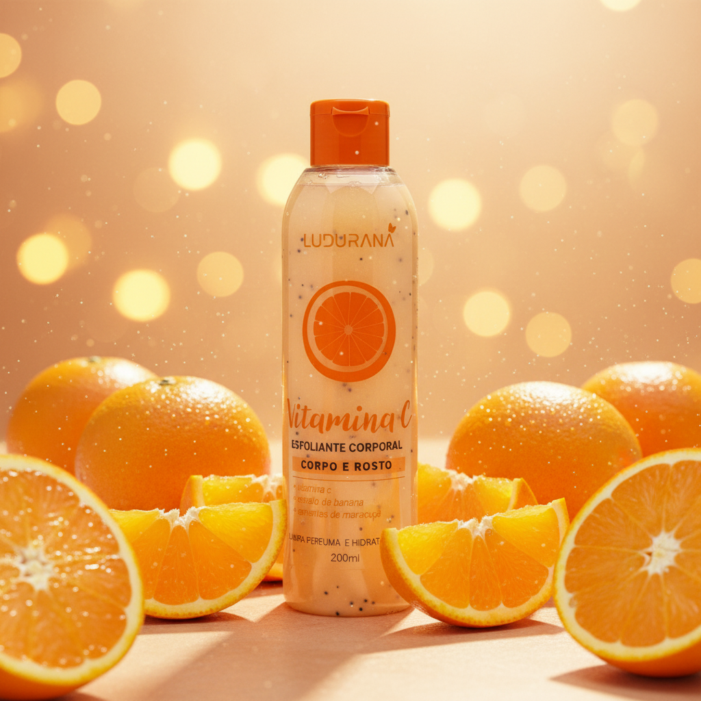 Esfoliante Corporal e Facial Vitamina C Ludurana